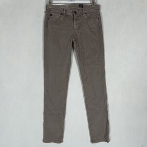 AG Adriano Goldschmied The Stevie Ankle Straight Jeans Womens 27R Brown USA